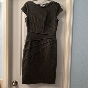 London Times Preloved Misses Grey Dress, Size 10